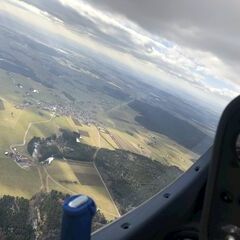 Flugwegposition um 14:29:50: Aufgenommen in der Nähe von Ravensburg, Deutschland in 1450 Meter